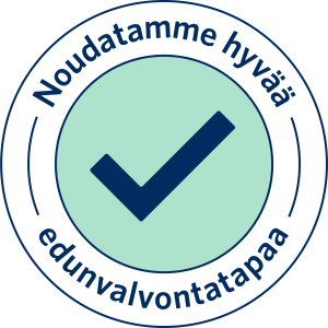 Noudatamme hyvää edunvalvontapaa - Avoimuusrekisterin leima